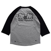 他の写真1: M&M "RAGLAN T-SHIRT" Color：Mix Gray×Black