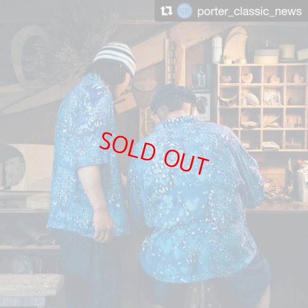 画像2: Porter Classic "HEART ALOHA SHIRT" Color：Blue