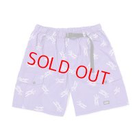 CHALLENGER "MULTI SIGNATURE CARGO SHORTS" Color：Purple