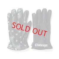 CHALLENGER "BANDANA LEATHER GLOVE" Color：Black