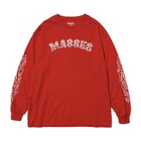 MASSES "T-SHIRT L/S TWIN SKULL" Color：Red