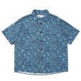 画像1: CHALLENGER "S/S PAISLEY SHIRT" Color：Blue Gray×Purple (1)