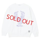 M&M × MASSES "SWEAT CREW EAGLE M" Color：White