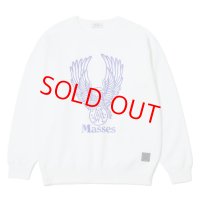 M&M × MASSES "SWEAT CREW EAGLE M" Color：White