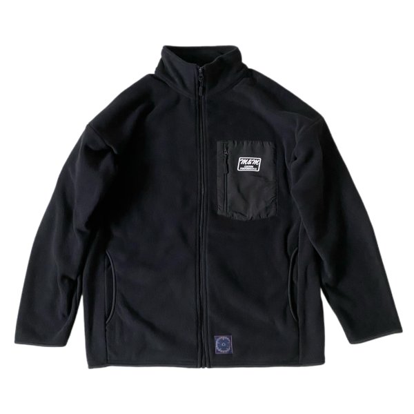 画像1: M&M "MICROFLEECE FULL ZIP STAND JACKET" Color：Black