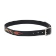 画像2: CHALLENGER "FIRE LEATHER BELT" COLOR：BLACK (2)