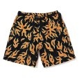 画像1: CHALLENGER "FIRE SHORTS" COLOR：ORANGE × BLACK (1)