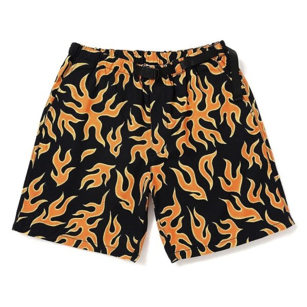 画像1: CHALLENGER "FIRE SHORTS" COLOR：ORANGE × BLACK