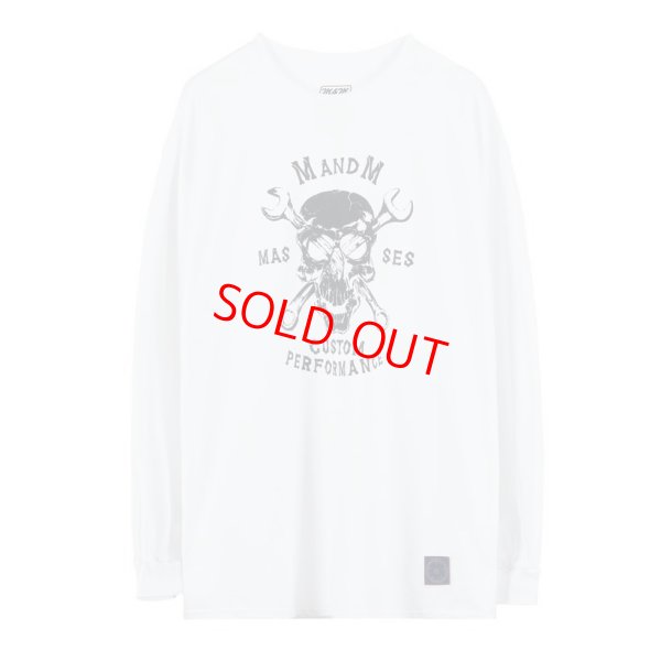 画像1: M&M × MASSES "T-SHIRT SKULL WRENCH L/S" COLOR：WHITE