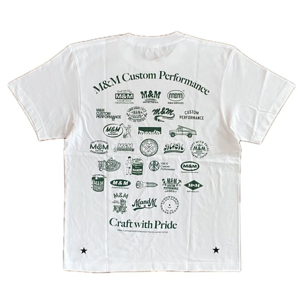 画像1: M&M "LOGO TEE" COLOR：WHITE