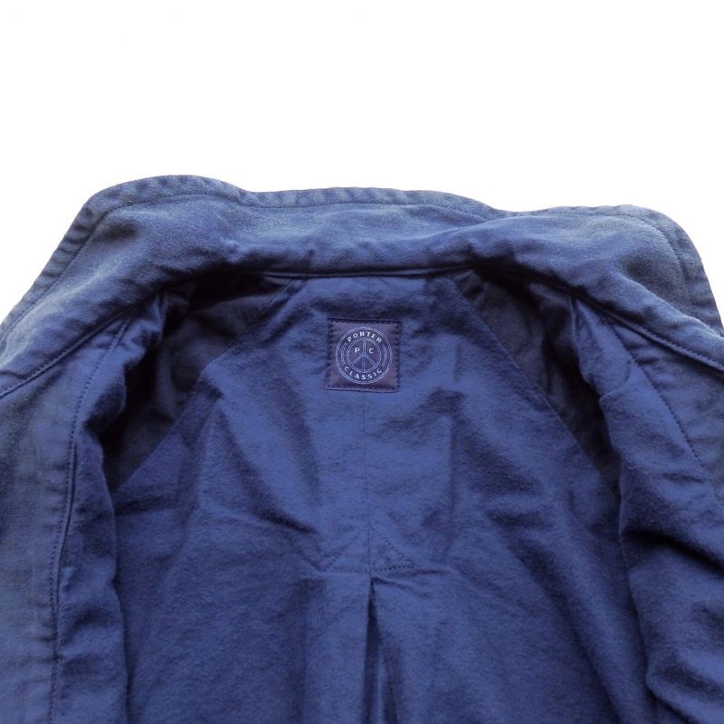 porterclassic moleskin coat blue