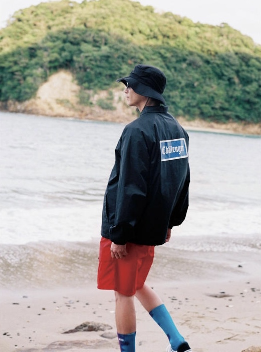 ポークチョップガレージサプライCHALLENGER / LOGO COACH JACKET ブラック　M